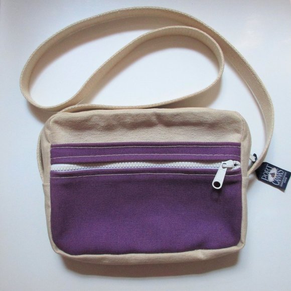 PORT CANVAS Cross Body Bag Purple - Picture 2 of 12